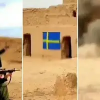 نیروهای طالبان پرچم سوئد را با آرپی‌جی هدف قرار دادند!