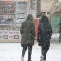 آغاز بارش برف در شهر کرمانشاه