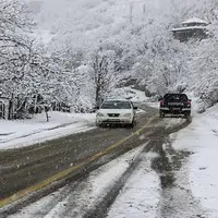 بارش برف در راه‌های ارتباطی استان اردبیل آغاز شد