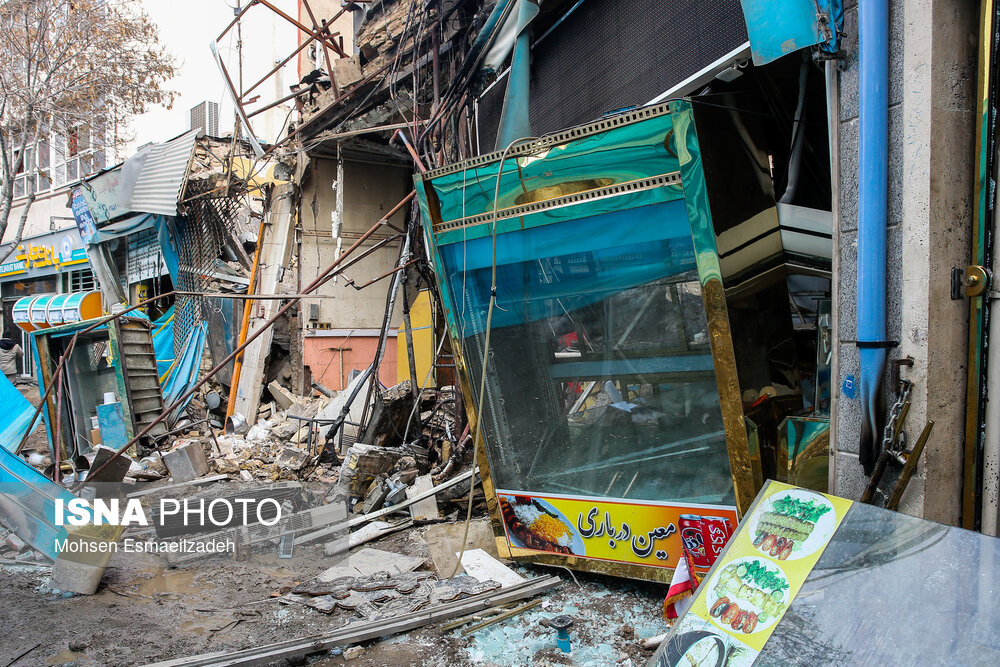 خسارات ناشی از انفجار در میدان طبرسی مشهد