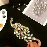 تکنیک جواهرات روی پارچه