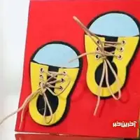 تزیین کتاب نمدی با ایده کفش کتانی
