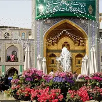 گل آرایی حرم مطهر رضوی در آستانه نوروز ۱۴۰۲