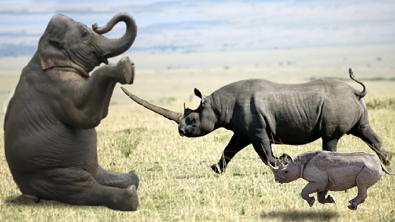 عاقبتِ پا گذاشتن کرگدن روی دم فیل