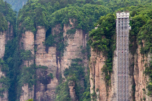 ببینید آسانسوری در پارک جنگلی «ژانجیای» چین