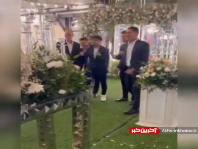 شادی فوتبالی امید عالیشاه در مراسم ازدواج خود!