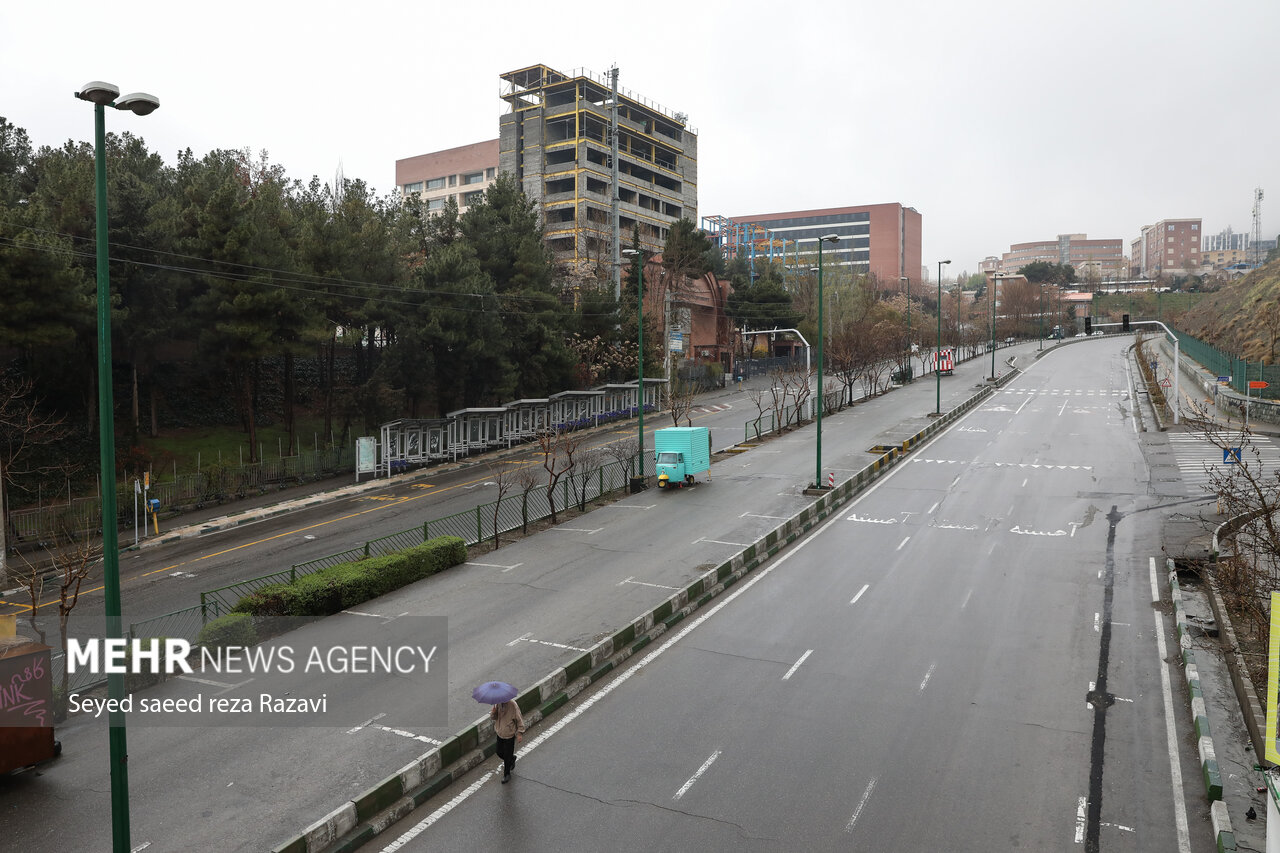 خیابان‌های خلوت تهران در نوروز ۱۴۰۲