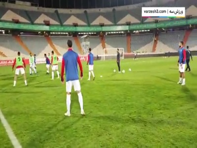 تمرین بازیکنان تیم ملی ایران پس از بازی روسیه