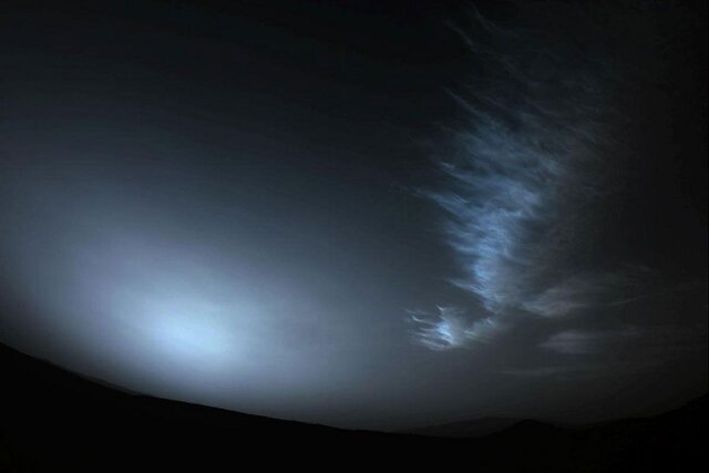 تصویر جدید مریخ‌نورد «استقامت» از ابرهای متحرک برفراز مریخ