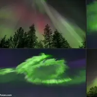 شفق قطبی خیره کننده آسمان فنلاند را روشن کرد