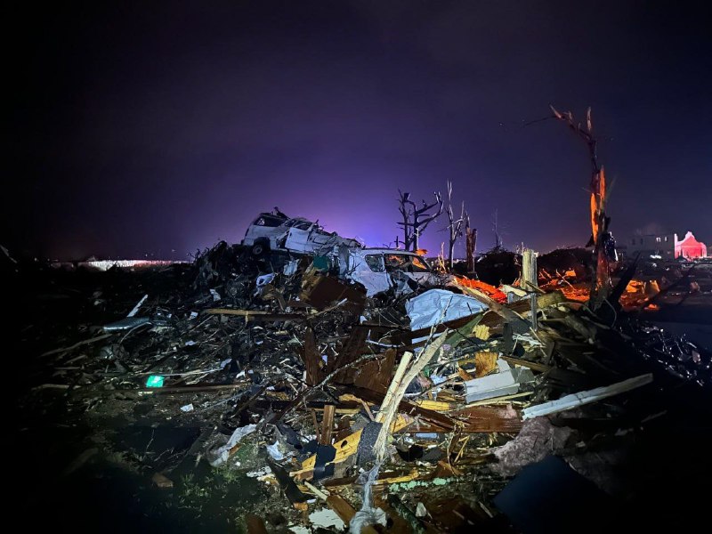 عکس/ گردباد مرگبار «می‌‎سی‌سی‌پی» آمریکا