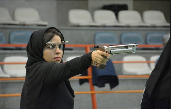 حضور بانوی همدانی در اردوی تیم ملی تپانچه 