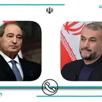 گفت‌وگوی تلفنی وزرای امور خارجه ایران و سوریه