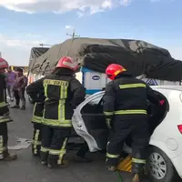 امدادرسانی به مصدوم تصادف جاده پلیس راه شیراز-فسا