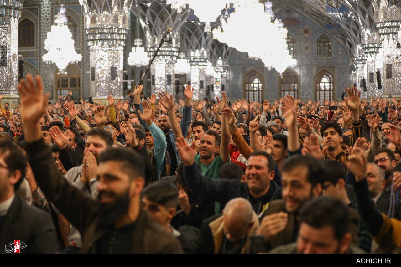 مناجات خوانی شب سوم ماه رمضان در حرم رضوی