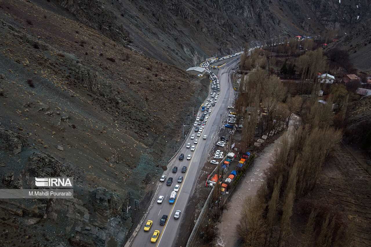 عکس/ ترافیک شدید در جاده چالوس