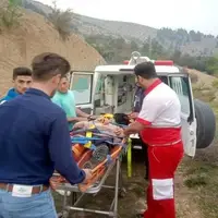 سقوط خودروی پاترول به دره در رستم‌آباد