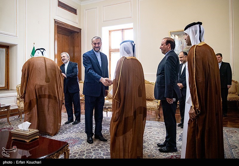 عکس/ دیدار وزیر مشاور در امور خارجه دولت قطر با امیرعبداللهیان