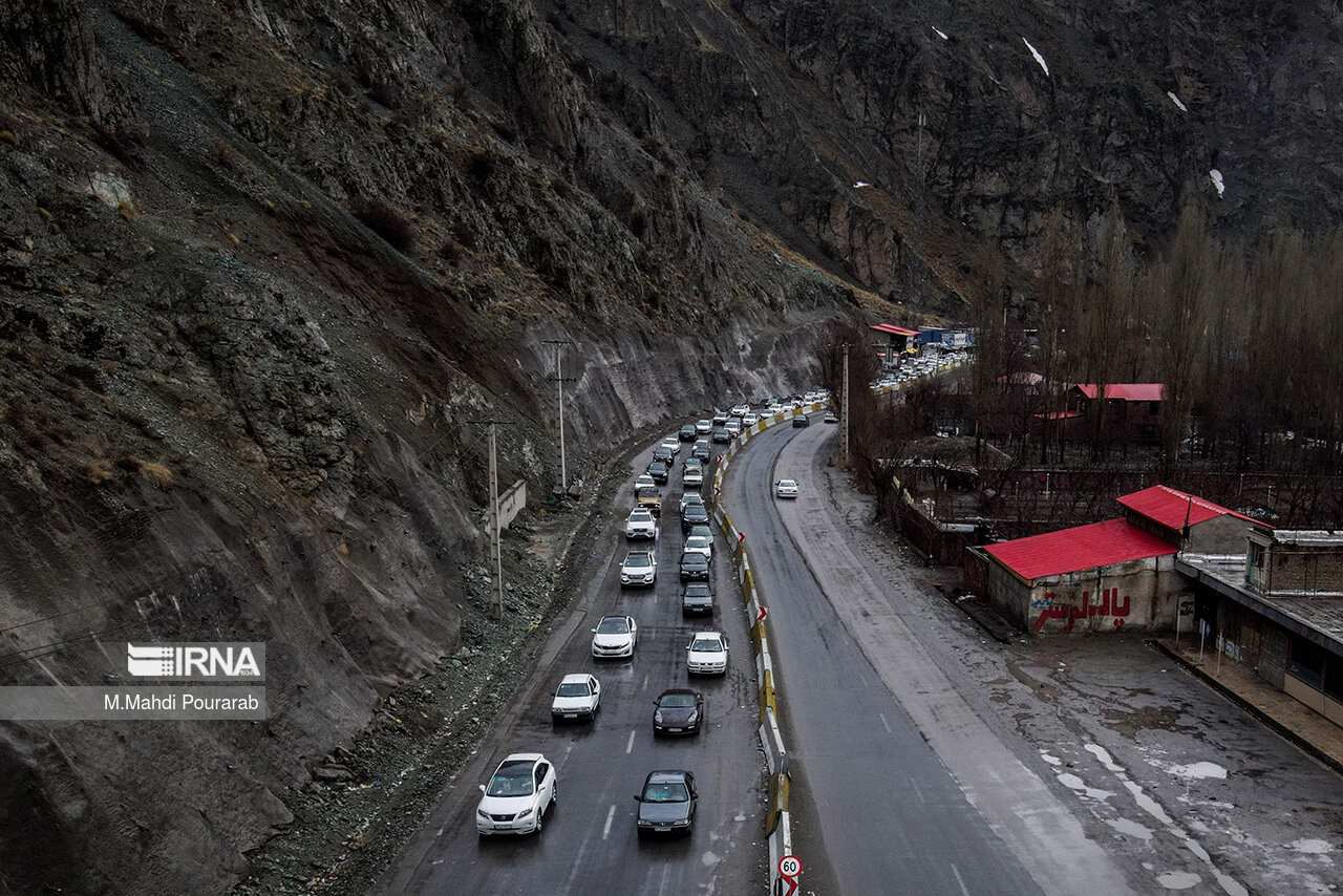 عکس/ ترافیک شدید در جاده چالوس