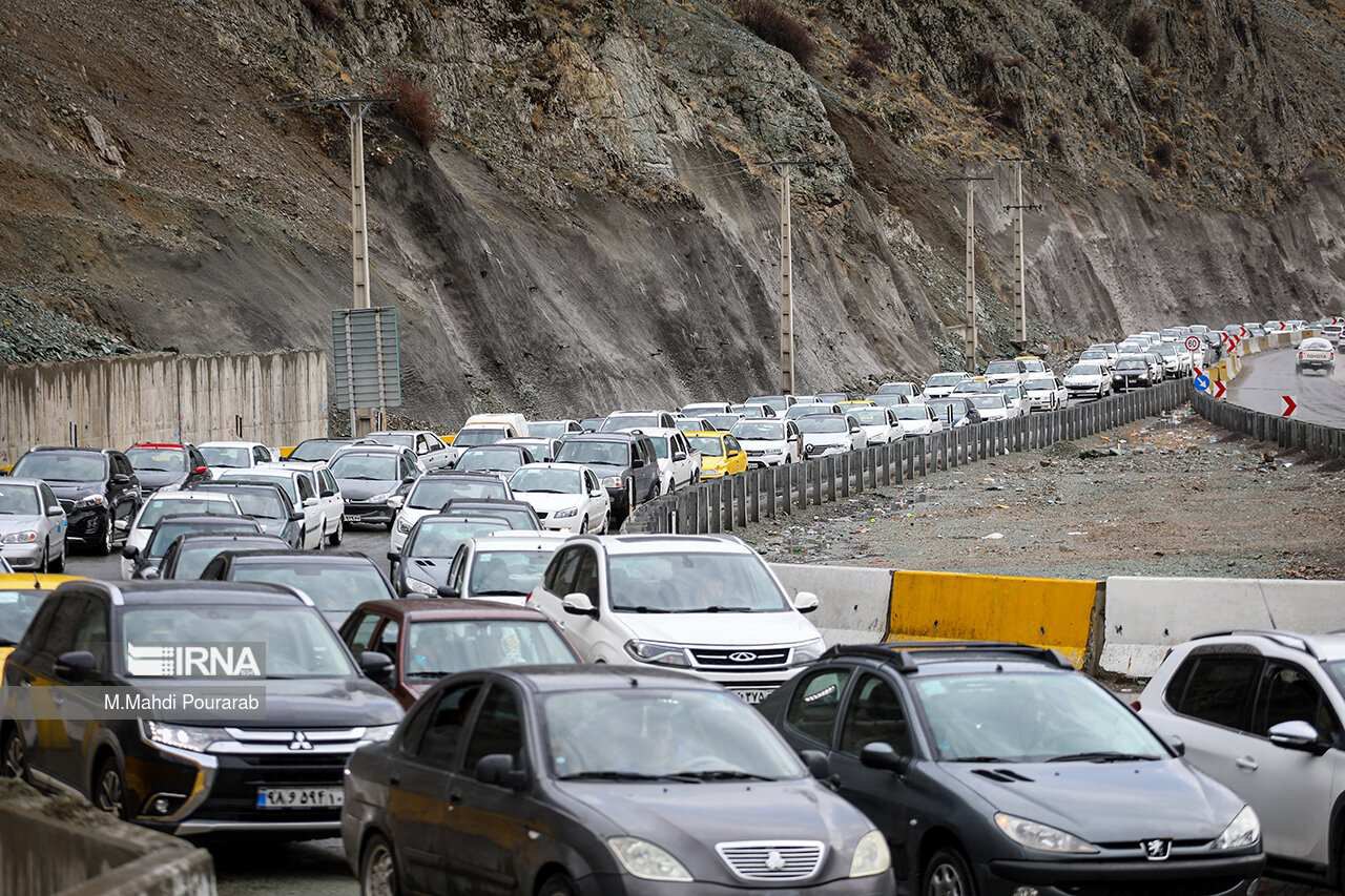 عکس/ ترافیک شدید در جاده چالوس