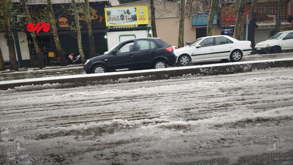 عکس/ بارش برف بهاری در شمال تهران