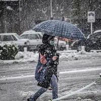 بارش برف و باران در بیشتر استان‌های کشور