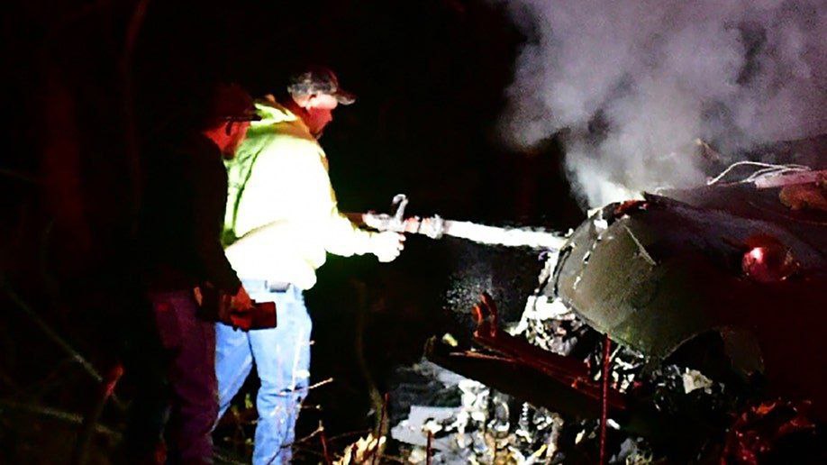 تصاویری از سقوط ۲ بالگرد آمریکایی در کنتاکی