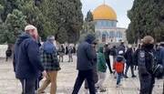 شهرک نشینان صهیونیست بار دیگر به مسجد الاقصی یورش بردند