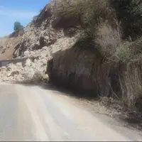 ریزش کوه در جاده ایلام-سرابله