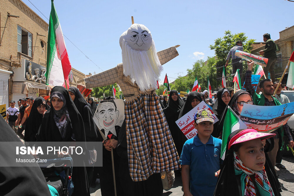 آدمک های نتانیاهو در راهپیمایی روز قدس