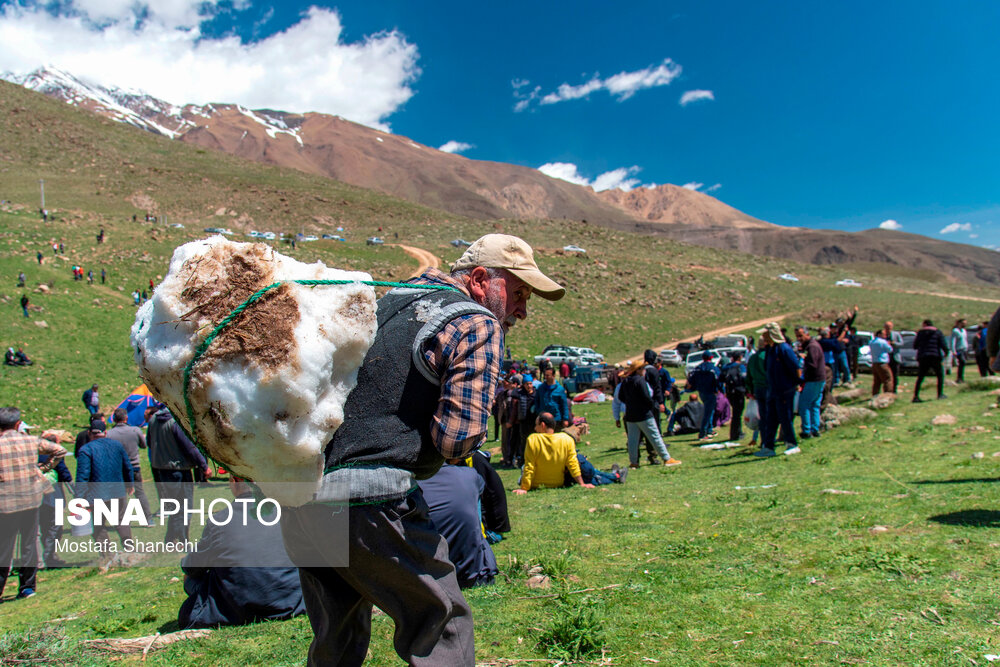 عکس/ آیین «ورف چال» در روستای «آب اسک» آمل