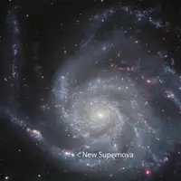 تصویر روز ناسا؛ ابرنواختر کشف‌شده در کهکشان مارپیچی M101