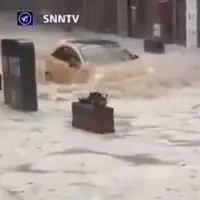 تصاویر عجیب از طوفان شدید در سانت‌هیلاری ساکالم اسپانیا