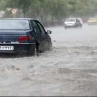 بارش باران در اردبیل باعث آبگرفتگی شدید معابر شد