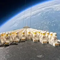 ۱۰۰۰ فضانورد ساخته‌ شده از لگو به لبه فضا پرواز کردند