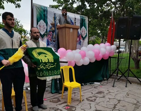 استقبال مردم کردستان از پرچم حرم رضوی