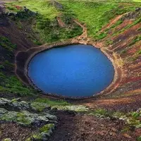 دریاچه دهانه آتشفشانی کرید ۳۰۰۰ ساله در ایسلند جنوبی