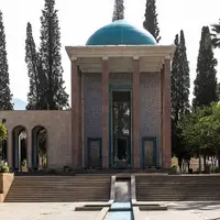 حوض ماهی آرامگاه سعدی خشک شد