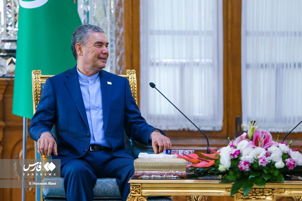 عکس/ دیدار رهبر ملی ترکمنستان با رئیس مجلس