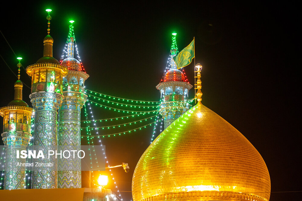عکس/ صحن حرم کریمه اهل بیت(ع) در شب میلاد برادر
