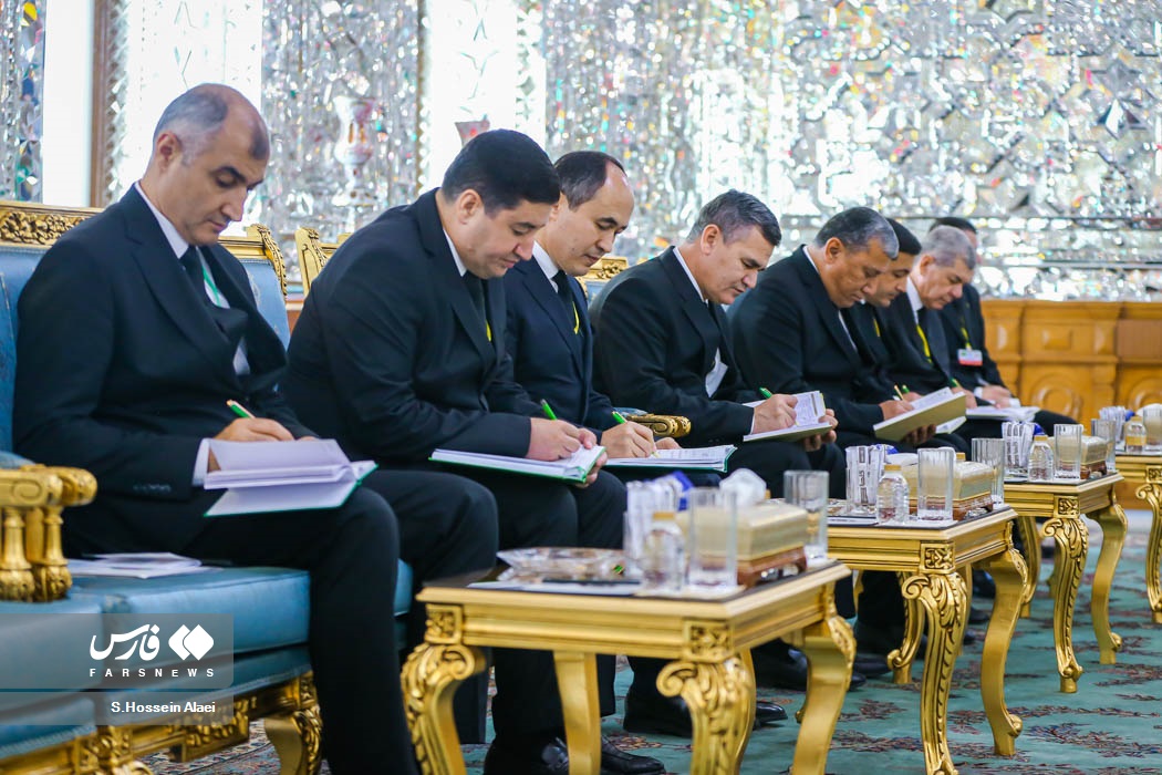 عکس/ دیدار رهبر ملی ترکمنستان با رئیس مجلس