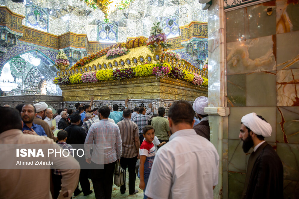 عکس/ صحن حرم کریمه اهل بیت(ع) در شب میلاد برادر