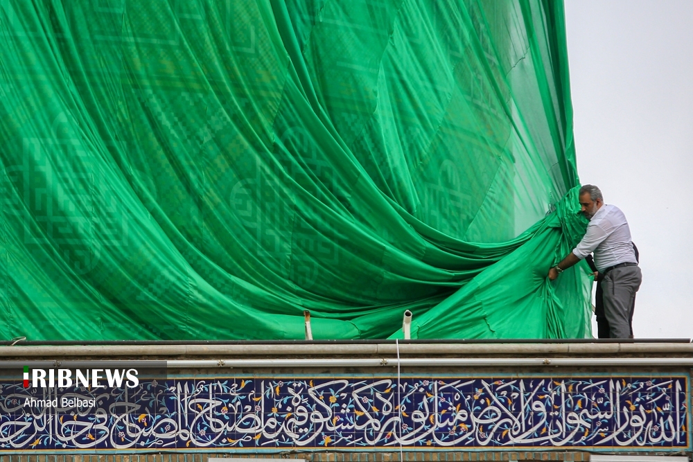 آیین رونمایی از گنبد جدید حرم حضرت طاهربن زین العابدین (ع)