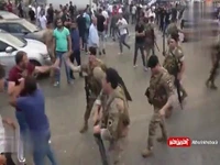 درگیری شدید نظامیان با معترضان در لبنان