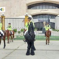 پلیس اسب سوار در ورزشگاه آزادی  