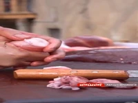 رول پرده گوسفندی با جگر گاو 