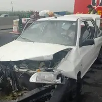 مرگ ۲ تن درپی تصادف پراید با بلوک سیمانی