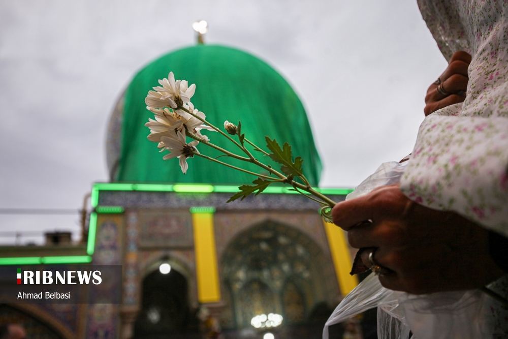 آیین رونمایی از گنبد جدید حرم حضرت طاهربن زین العابدین (ع)