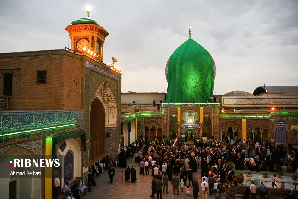 آیین رونمایی از گنبد جدید حرم حضرت طاهربن زین العابدین (ع)
