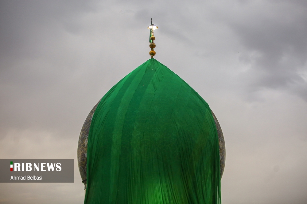آیین رونمایی از گنبد جدید حرم حضرت طاهربن زین العابدین (ع)